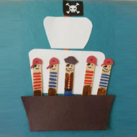 Fünf kleine Piraten segeln übers Meer – Zählreim