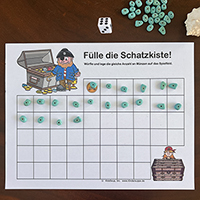Zahlen erkennen Schatzkiste-Spiel