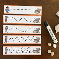 „Spurensuche wie ein Pirat!“ – Linien nachfahren mit den Piratenkarten