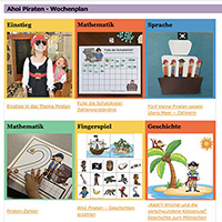 Piraten Wochenplan fur Kita, Kindergarten, Vorschule