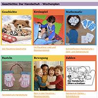 Geschichte: Der Handschuh - Wochenplan