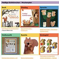 Fleißige Eichhörnchen - Wochenplan