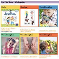 Thema und den Wochenplan: Die fünf Sinne Thema und den Wochenplan: Die fünf Sinne