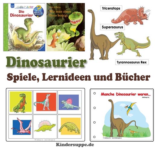 Dinosaurier Bücher Spiele Reime und Lieder