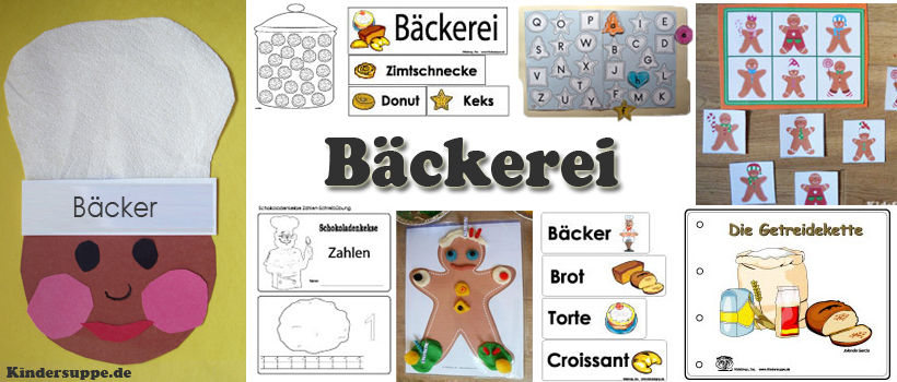 Projekt Bäcker und Brot -Ideen zum Basteln und Spiele fur Kindergarten und Kita
