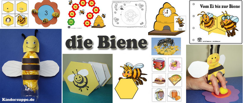 Bienen Kindergarten and Kita ideen, spiele, lieder, und basteln