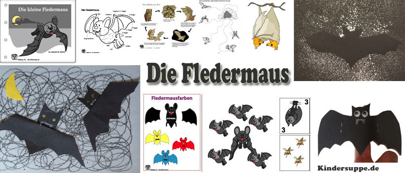 Kindergarten Ideen zum Projekt und Thema Fledermaus