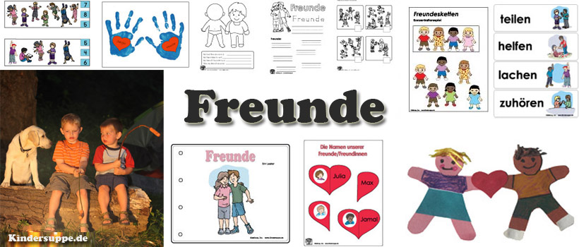 Kindergarten Ideen zum Projekt und Thema Freunde und Freundschaft