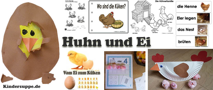 Projekt Huhn und Ei Basteln und Spiel-Ideen für Kindergarten und Kita