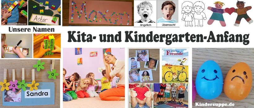 Kindergarten und Kita-Anfang Ideen und Spiele