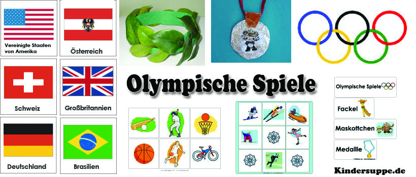 Olympische Spiele Ideen zum Basteln und Spielen für Kindergarten und Kita
