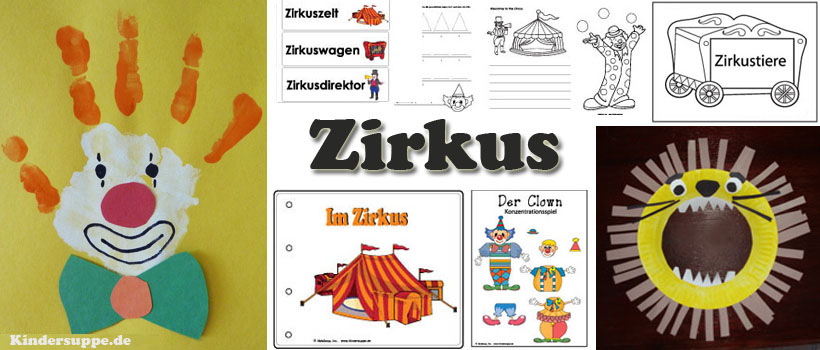 Projekt Zirkus Basteln und Spielen Ideen fuer Kindergarten und Kita