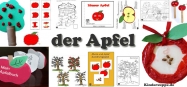 Apfel Bastelideen, Spiele, Lieder fur Kindergarten und Kita