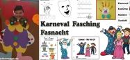 Karneval-Fasnacht-Kindergarten Ideen Basteln und Spiele