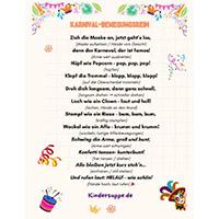 Karnival, Fasching, Fasnacht - Bewegungsreim fur Kinder Karnival, Fasching, Fasnacht - Bewegungsreim fur Kinder