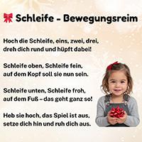 Hoch die Schleife, eins, zwei, drei - Bewegungsreim