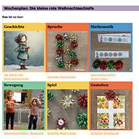 Die kleine rote Weihnachtsschleife - Wochenplan fur die Vorschule